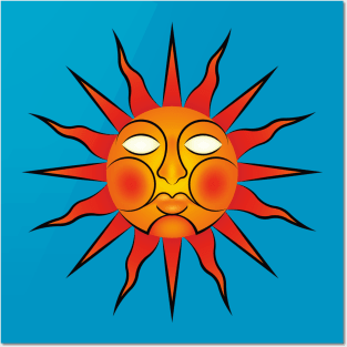 Folk Horror / Wicker Man Sun Sigil Posters and Art